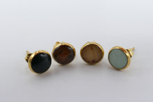 Lade das Bild in den Galerie-Viewer, Kork-Ohrstecker Gold 6mm