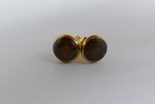 Lade das Bild in den Galerie-Viewer, Kork-Ohrstecker Gold 6mm