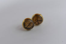 Lade das Bild in den Galerie-Viewer, Kork-Ohrstecker Gold 6mm