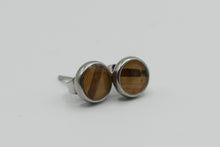 Lade das Bild in den Galerie-Viewer, Kork-Ohrstecker Silber 6mm
