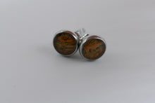 Lade das Bild in den Galerie-Viewer, Kork-Ohrstecker Silber 6mm